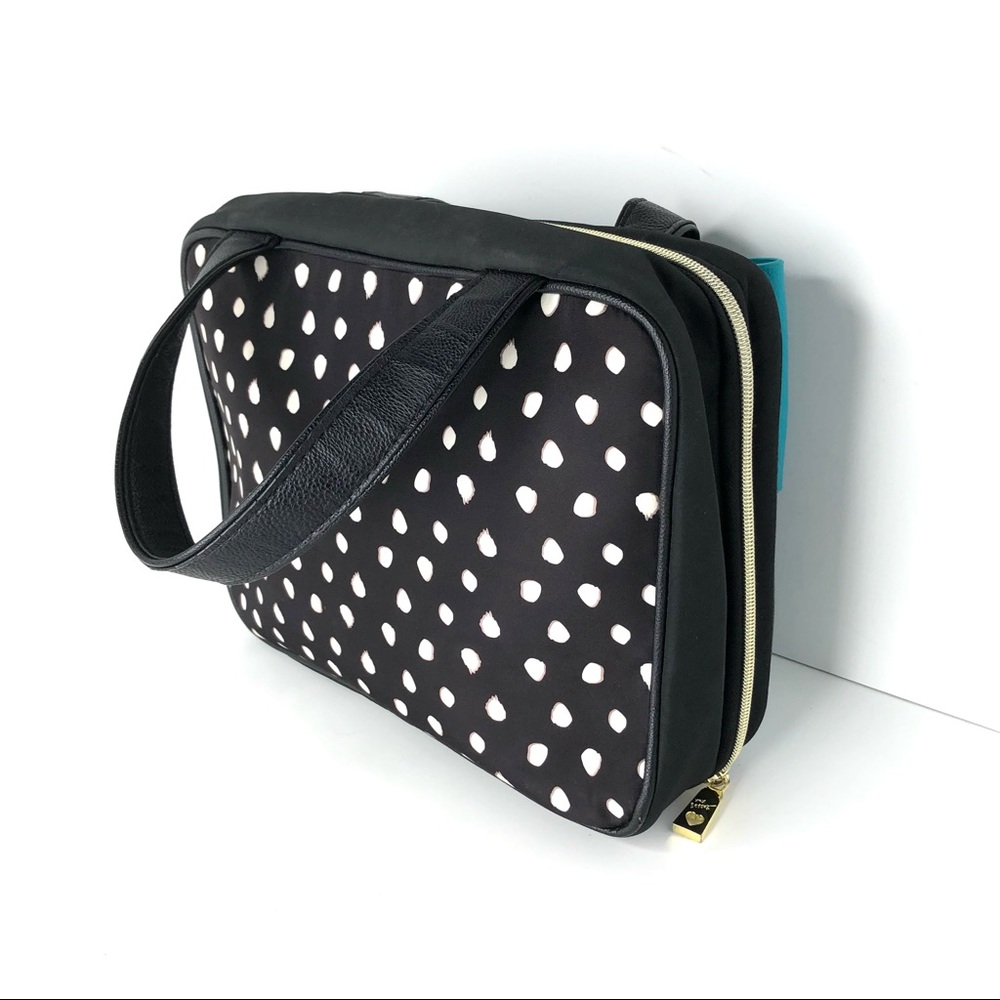Betsey Johnson Polka Dot Teal Ribbon Bag - Picture 4 of 11